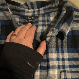 George Blue and Black Checkered Shirt